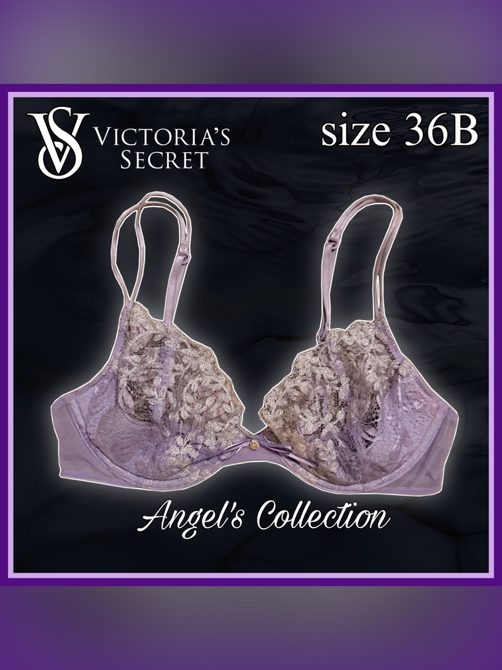 VICTORIAS SECRET *Angels Collection* sexy sexy lavender and lace BRA size 36B